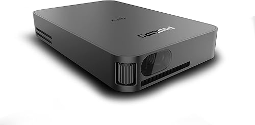 Philips GoPix 1 Videoproiettore Sottile, Realizzato in Alluminio, Risoluzione 480p, USB-C, HDMI, Fino a 75', Grigio Scuro - Fashionser