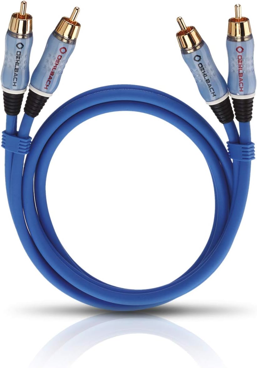 OEHLBACH BEAT! INTERLINK CABLE AUDIO 1M 2 X RCA AZUL - Fashionser