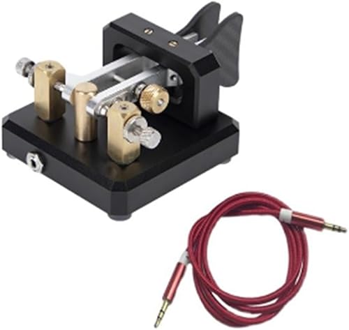 Jopkiuyedy Chiave Telegrafica Automatic Morse Dual-Paddle per Operatori Radio Amatoriali per Radio Amatoriale Ham Radio CW Paddle Key Amatoriale Facile da Usare Facile da Installare Nero - Fashionser
