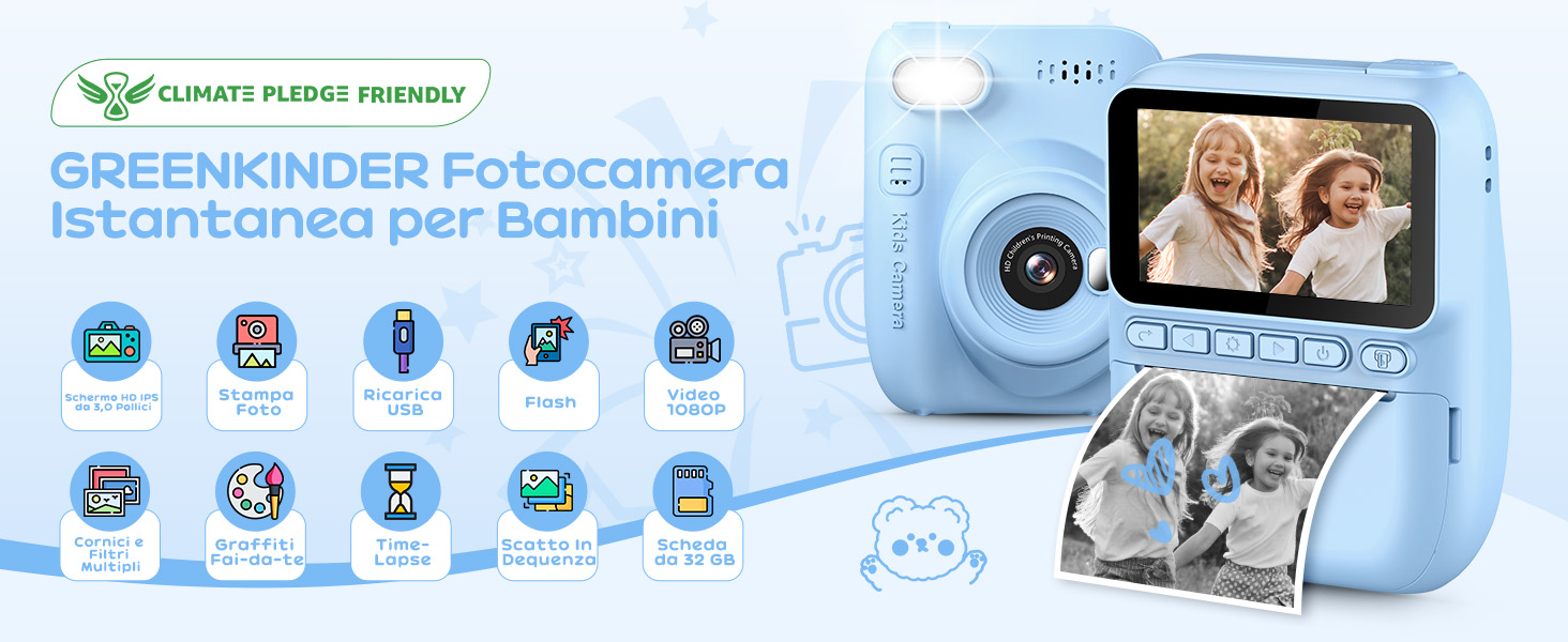 macchina fotografica bambini istantanea