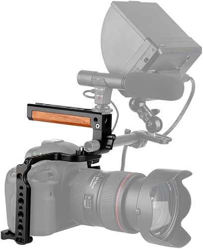 Camera Cage Rig per Canon EOS 5D Mark IV III II Fotocamera DSLR Canon 5Ds 5D Mark II III IV eos 5D4 5d3 5d2 Gabbia Legno Top Handle Rig - Fashionser