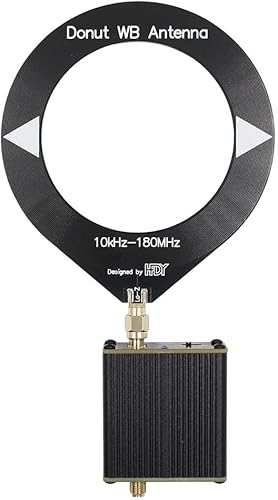Donut AM MW/SW Antenna, mini antenna portatile ad anello 10kHz-180MHz per HFDY Malahiteam HF onda media con convertitore a bassa impedenza, 08KZLC61UB3GM5J07I802Y5854H1E - Fashionser