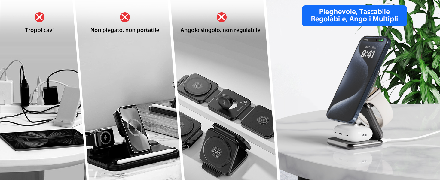 base ricarica iphone apple watch airpods