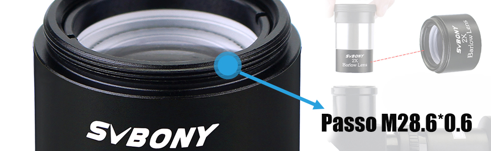 2x barlow lente