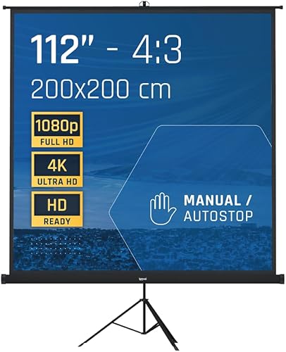 Pantalla de Proyección 112' 200x200 cm con Trípode + Bolsa - Fashionser