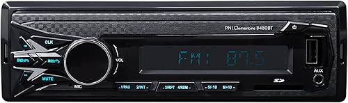 DAB Autoradio Lettore MP3 per auto PNI Clementine 8480BT 4x45w, 12 / 24V, 1 DIN, con SD, USB, AUX, RCA, Bluetooth e USB 1.5A per la ricarica del telefono - Fashionser