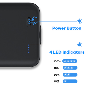 HUOBAO 6000mAh Custodia protettiva per iPhone 14 Pro - 6.1 pollici