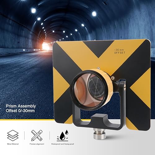 Prisma di rilevazione, prisma singolo in metallo con sacchetto morbido per il prisma di rilevazione del terreno per le stazioni totali di - Fashionser