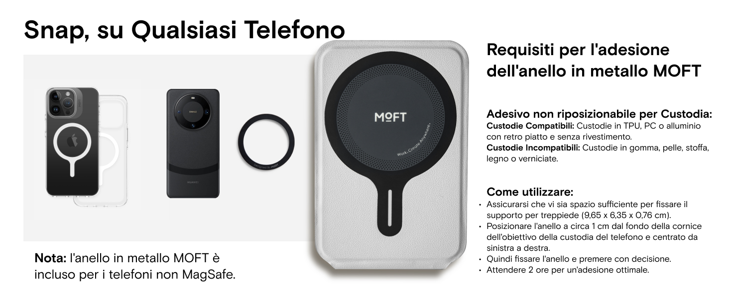 MOFT Treppiede Smartphone per iPhone Serie 15/14/13/12