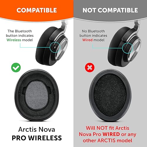 Kit WC Mod Nova Pro Wireless - Cuscinetti auricolari in gel rinfrescante, fascia in silicone e piastre magnetiche per SteelSeries Arctis Nova Pro Wireless di Wicked Cushions | Black Camo - Fashionser