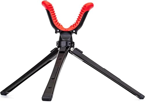 Zeadio Treppiede in lega di alluminio, regolabile in altezza, supporto portatile con rotazione di 360 gradi a V giogo per attività all'aperto, T29 - Fashionser