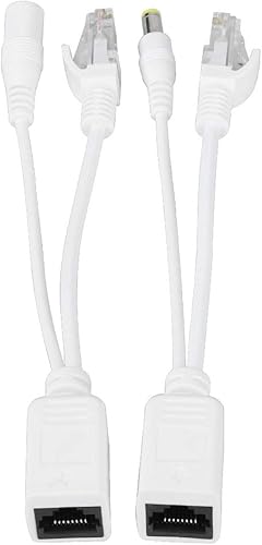 Tosuny 10 accoppiamenti PoE iniettore e splitter telecamera IP POE RJ45 cavo Over Ethernet adattatore iniettore + splitter DC 12 V - Fashionser