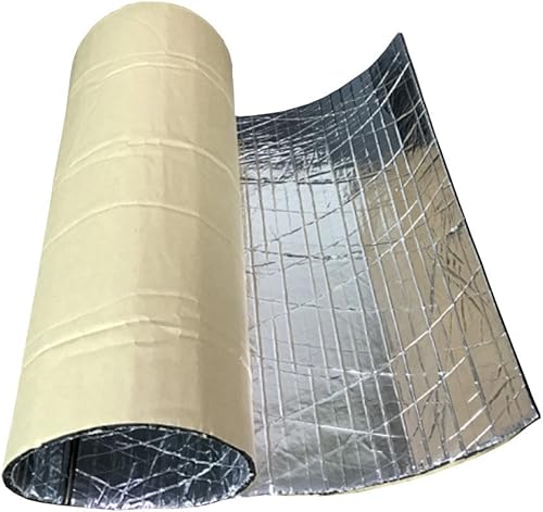 1 rotolo auto insonorizzazione isolamento fonoassorbente chiuso Antirombo Antivibrante Fibra di vetro Adesivo Stuoia 10mm 50cm X 300cm - Fashionser