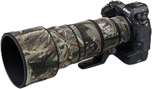 Rolanpro Rivestimento mimetico per obiettivo Nikon Z 400 mm f4.5 VR S Camouflage copertura antipioggia lente custodia protettiva per pistole abbigliamento #23 marrone giungla impermeabile - Fashionser