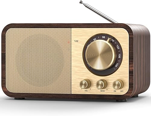 Radio Nostalgiche, FM Radio con Connettività Bluetooth, Radio Vintage per Cucina e la Camera da Letto, Radio con Supporto per l'inserimento di Schede TF, Prese AUX e USB - Fashionser