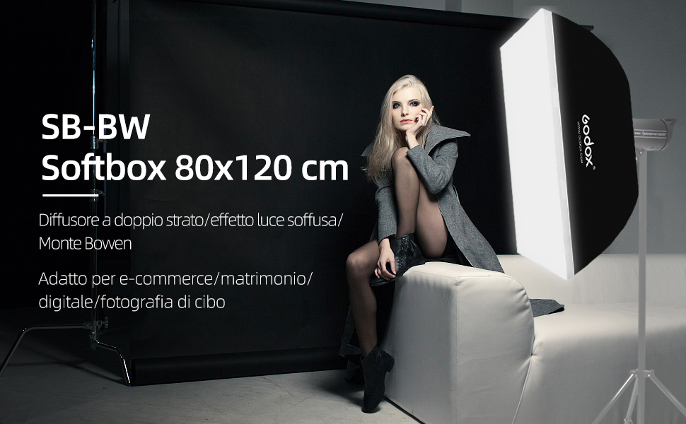 Godox 80x120cm Softbox rettangolare rimovibile