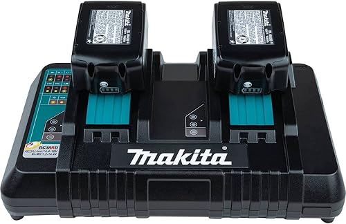 Makita Caricabatteria DC18RD, (0,5 h, 0,75 h, 2,25 kg) per batterie agli ioni di litio, nero-blu - Fashionser