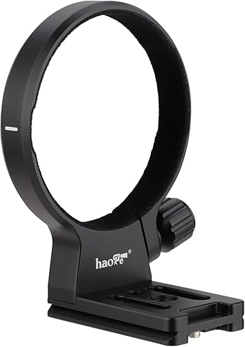 Haoge LMR-RF140 Anello di montaggio per treppiede per Canon RF100-400mm F5.6-8 IS USM Base di supporto per obiettivo Canon RF-Mount built-in Arca Type Piastra a sgancio rapido - Fashionser