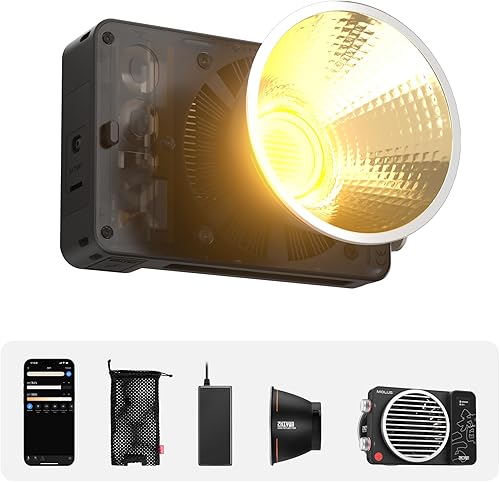 Luce video bicolore ZHIYUN MOLUS X100 da 100 W [Ufficiale], luce video portatile COB v2 aggiornata con 17317 Lux/2700~6500K/CRI≥95/TLCI≥97/Controllo APP - Fashionser
