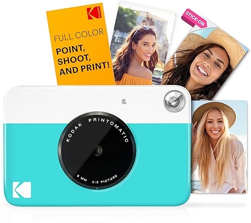 KODAK Printomatic Fotocamera istantanea (Rosa) Pacchetto all-Inclusive + Carta Fotografica Zink (20 Fogli) e Molto Altro - Fashionser