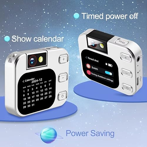 Uxsjakjsd Mini Fotocamera Digitale, Lettore MP3, Schermo Tattile da 2,01 Pollici, Type-C, Scatto Fotografico, Registrazione Video, Lettura di E-Book - Fashionser