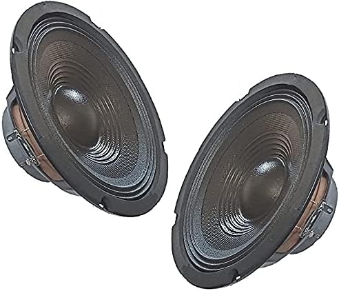 PLUG & SOUND Coppia woofer 20 cm 8 Ohm 8' pollici ** 200w x 2 ** altoparlanti 200mm 21 cm 210mm ricambi casse acustiche attive o passive - Fashionser