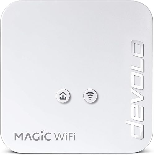 Devolo - Adattatore di Rete Magic 1 WiFi Mini Starter Kit (1 x Magi 1 WiFi Mini, 1 x Magic 2 Lan) , Ethernet, Powerline, 1200 MBps, bianco - Fashionser