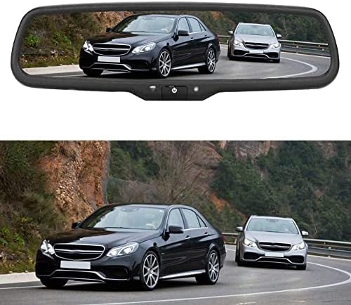 Aramox Monitor per retrovisore per Auto, Monitor con oscuramento Automatico per specchietto retrovisore da 4,3 Pollici con Staffa Nera - Fashionser