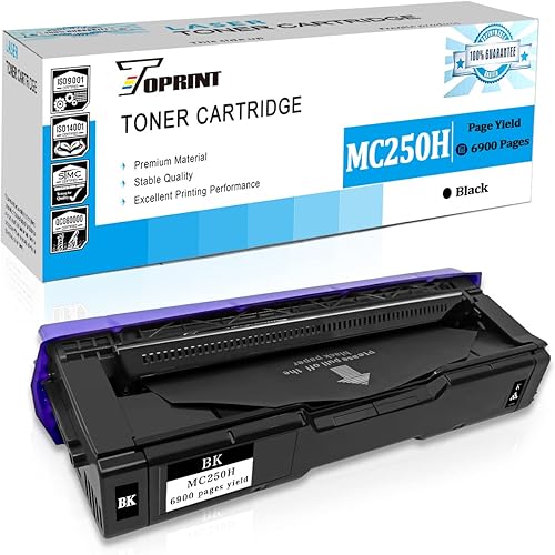 4 Colori Cartucce Toner Compatibili Cartucce di Stampa M C250 P C300 C301 C250H C300W Alta Capacità 6900 Pagine per Nero 6300 Pagine CMY per Ricoh M C250FW M C250FWB M C251FW P C300W P C301W P C311W - Fashionser