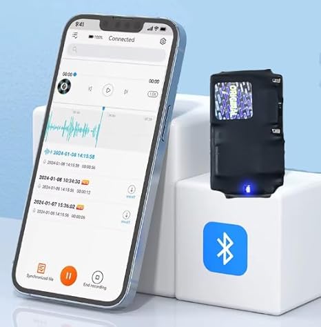 Super micro registratore audio spia professionale con autonomia fino a 15 giorni di batteria e microfono alta qualità Mems pro (M20) - Fashionser