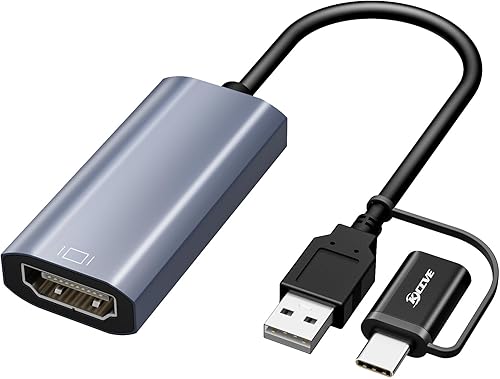 KCEVE Adattatore da USB a 4 HDMI, display multi-monitor, 5 schermi separati, supporto modalità mirror/estendi, compatibile con Windows, M1/M2 Mac OS, con funzione schermo nero - Fashionser