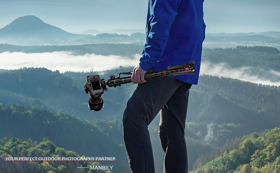 Manbily Mini treppiede base per monopiedi 3/8" vite desktop con piedi monopiede supporto per fotocamera