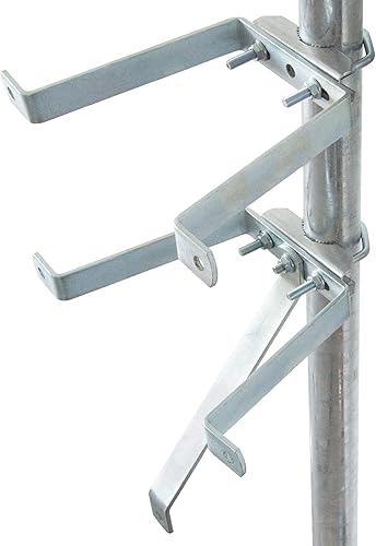 SAT – Supporto da parete – Spaziatore da parete distanza dalla parete per ingrasso fino a Ø 60 mm in acciaio zincato | lunghezza a scelta - Fashionser