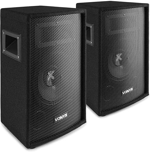 Vonyx SL6 PA Coppia di Altoparlanti da 6 Pollici 150 Watts, Altoparlanti passivi a 2 Vie per DJ, Musica, Megafonia, Presentazioni, Discorsi, Uso Domestico e/o Professionale - Fashionser