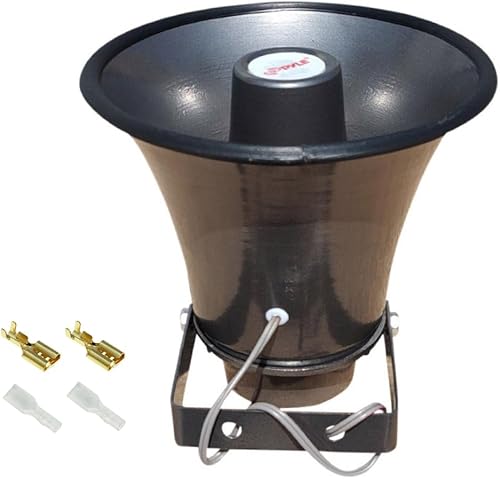 1 megafono PHSP8K altoparlante grigio a tromba per interno ed esterno 50 watt max impedenza 8 ohm per locali commerciali casa, 1 pezzo + faston di montaggio - Fashionser