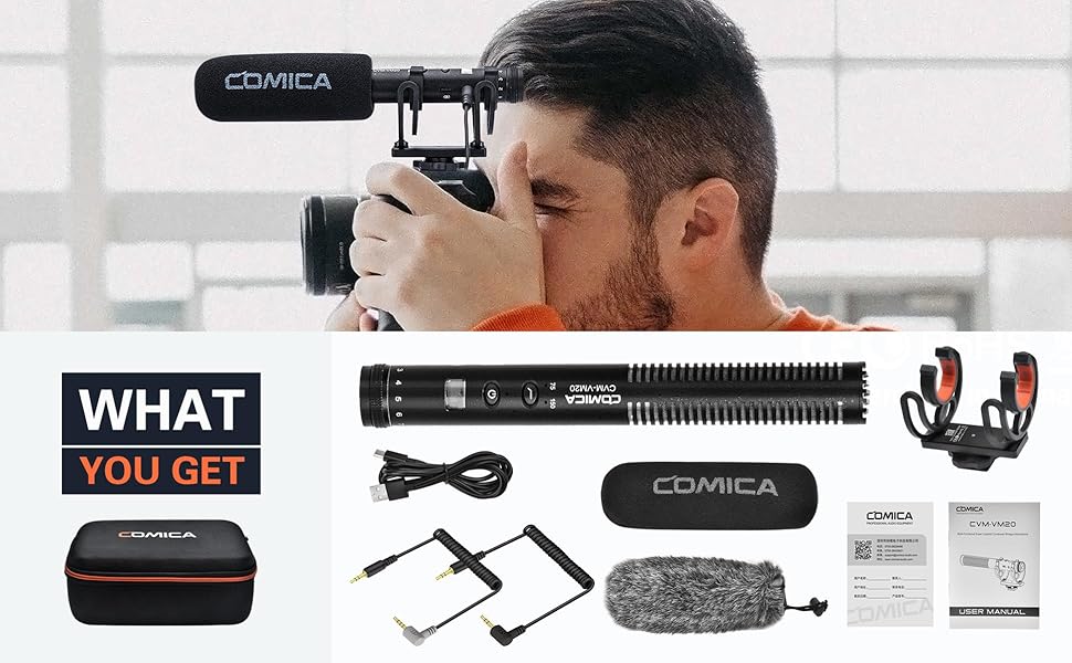 comica CVM-VM20 microfono shotgun