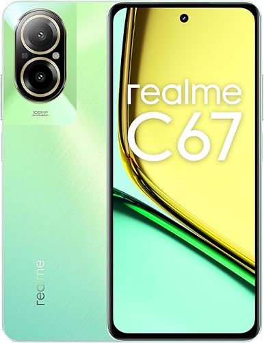 realme C67 smartphone 4G, 8+256GB, Fotocamera da 108MP con Zoom 3X In-sensor, Processore Snapdragon 685 6nm, Ultra sottile con uno spessore di 7,59 mm, Batteria massiva da 5000 mAh, Sunny Oasis - Fashionser