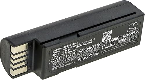 TECHTEK Batterie 3400mAh compatibile con [Zebra] DS3600, DS3678, EVM, LI3600, LI3678, LS3600, LS3678 sostituisce 82-166537-01, BT-000341-01, BTRY-36IAB0E-00 FBA - Fashionser