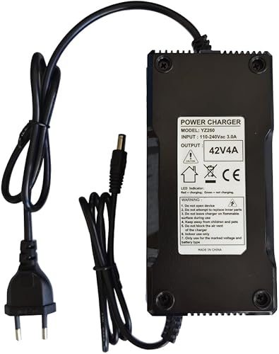 42 V, 4 A, adattatore per batteria agli ioni di litio da 36 V, con spina DC 5,5 x 2,5 mm/5,5 x 2,1 mm - Fashionser