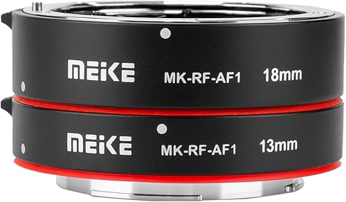 Meike MK-RF-AF1 - Kit anello adattatore per tubo di estensione macro AF Full Frame in metallo, 13 mm + 18 mm, per fotocamere EOS-R EOS-R EOS-RP - Fashionser