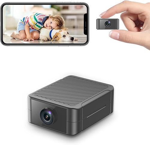 Telecamera Spia, Telecamera Wifi Interno 4K con Visione Notturna, 4 Ore Autonomia, Rilevamento Movimento Intelligente, Registrazione SD Card/Cloud, Mini Design Nascosto per Casa/Ufficio/Negozi - Fashionser