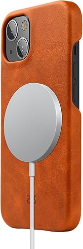 Custodia in vera pelle per iPhone 13 - Compatible con Magsafe - Nero - Fashionser