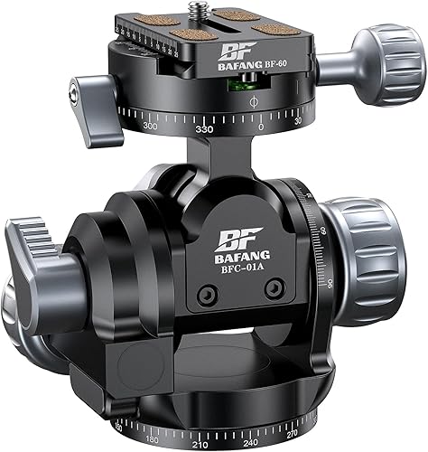 BF BAFANG Avviatore per ingranaggi con manopole girevoli, con piastra a sgancio rapido per DSLR, videocamera, treppiede, monopiede, carico massimo 10 kg - Fashionser