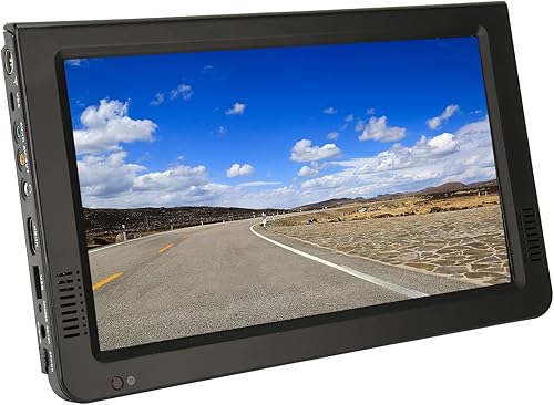 TV Digitale Portatile da 10 Pollici, TV LED con Schermo ISDB TFT HD per Auto, Roulotte, Cucina All'aperto, Lettore Multimediale con Batteria Integrata, Supporto USB/scheda di - Fashionser