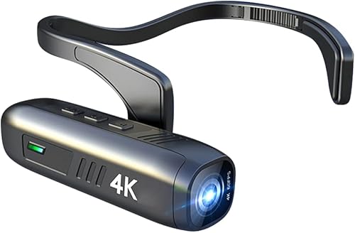 Okeeyseda Videocamera Montata Testa 4K 30FPS Videocamera per Videocamera WiFi Indossabile Obiettivo Grandangolare 120° Telecamera di Controllo App Anti-Vibrazione - Fashionser
