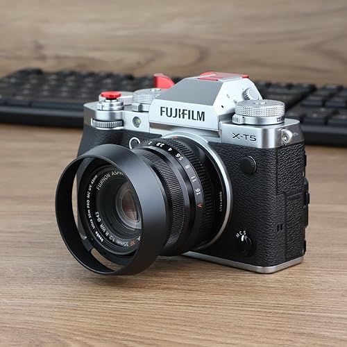 Haoge LH-FJ35 - Paraluce rotondo in metallo a baionetta per Fujifilm Fuji Fujinon XF 35 mm f/2 R WR XF35mmF2, XF 23 mm f2 R WR XF23mmF2 e XC 35 mm F2 XC35mmF2 LH-XF35-2 - Fashionser