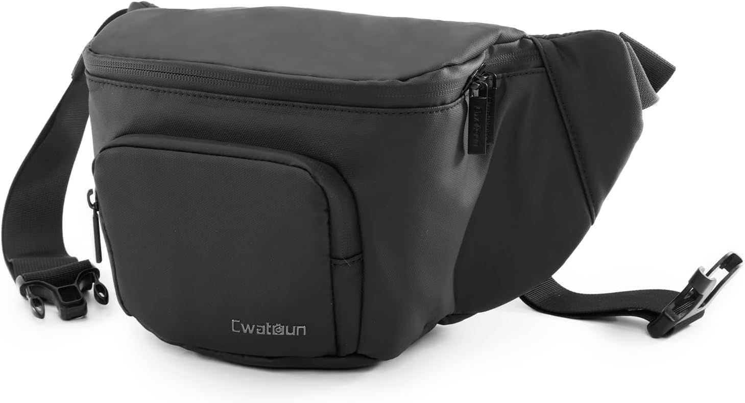 Cwatcun Marsupio per fotocamera per fotocamera piccola DSLR a tracolla compatibile con Nikon Sony, Nero , S, Piccola borsa per fotocamera a tracolla per fotocamera - Fashionser