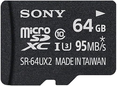 Sony SR64UXA Scheda Micro SD XC, UHS-I, Classe 10, U3, 64 GB, con Adattatore, Nero - Fashionser