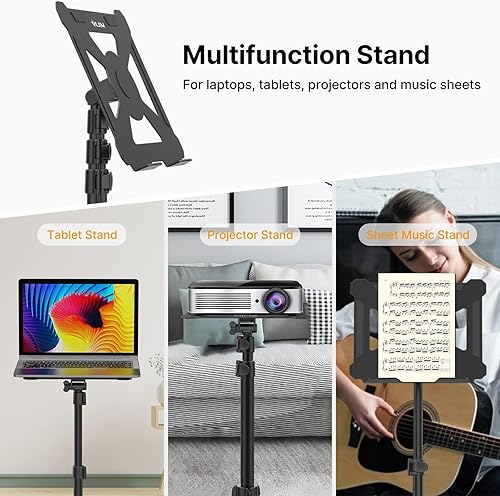 ULANZI Supporto per proiettore regolabile in altezza da 60 a 150 cm, in alluminio, con supporto pieghevole da 3 kg, regolabile a 360° e 180° - Fashionser