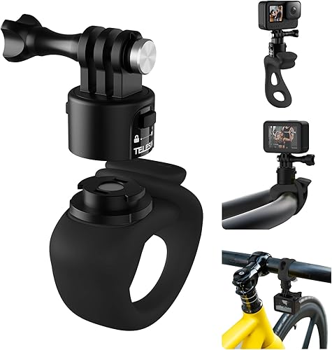 TELESIN° S2 Quick Release 360 Flessibile Mount Wrap Band Bike Moto Manubrio Ruotimento Tubo Stick Palo di Montaggio Accessori per Hero 12 11 10 8 7 Insta360 X3 X4 Go3 Ace Pro DJI Action 4 Pocket 3 - Fashionser
